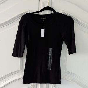 NWT Banana Republic Black Scoop Neck Short Sleeve Tee